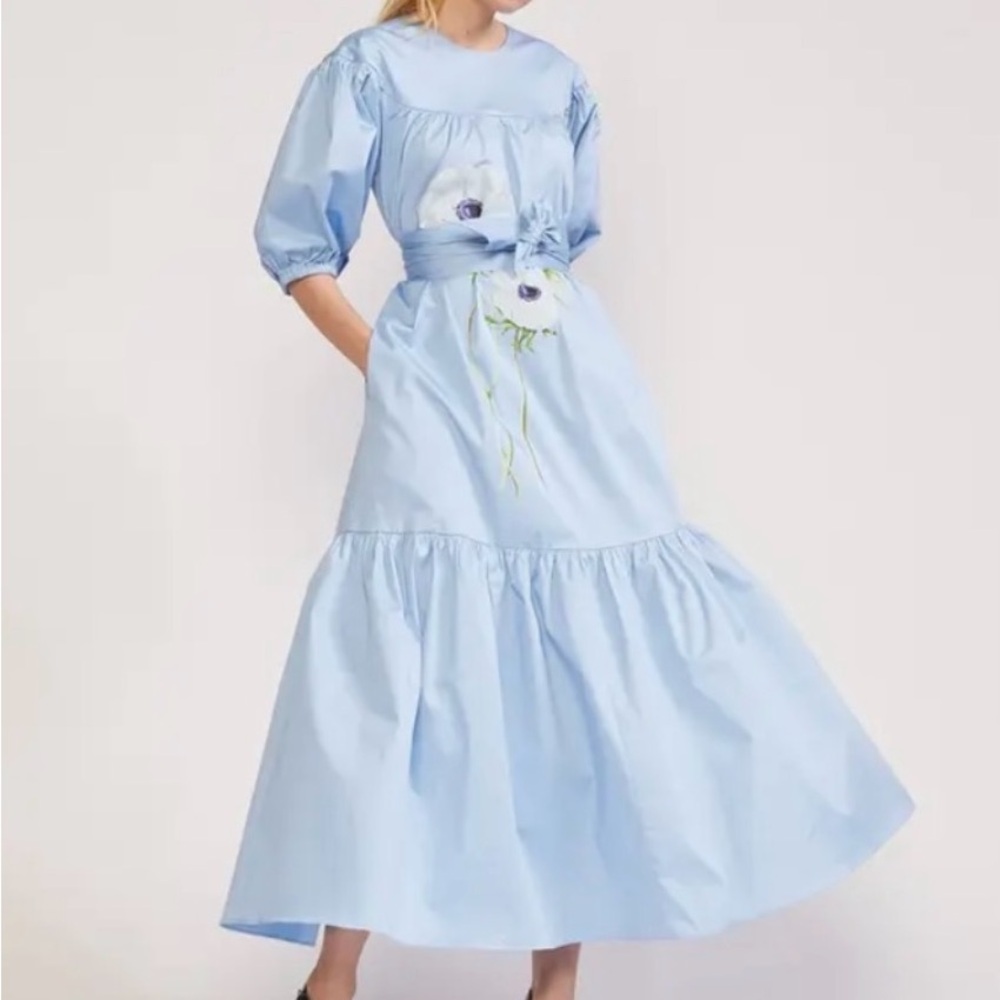 Cynthia Rowley Light Blue Cotton Midi Dress